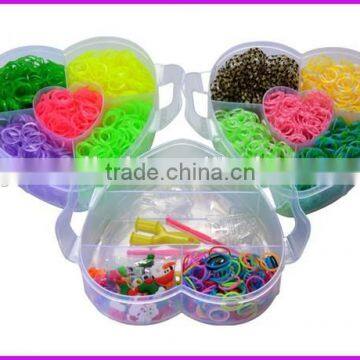 3000pcs each box cheap diy loom bands crazy loom rubber bands for kids game