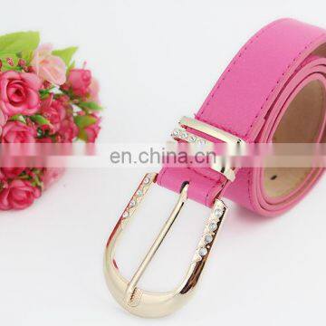 Pin Buckle Leather Crystal Belt Women Fashion Belt photo-5