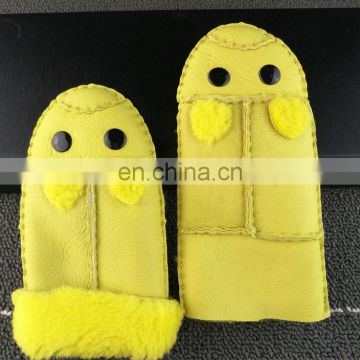 Manufacturer wholesale Lovely Baby Lambskin Gloves Warm Mittens Fur Gloves