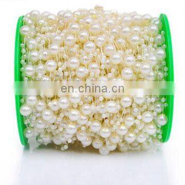 DIY Fish Line Chain Beads ABS Imitation Pearl Strands Wedding Bridal Hand Bouquet Decoration