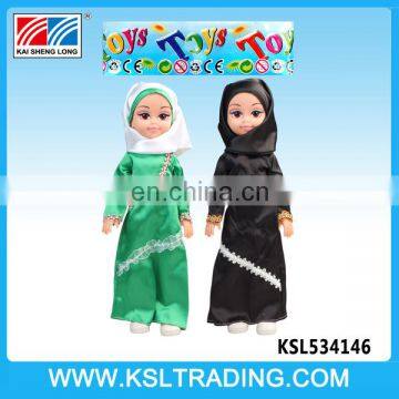 Arabic music wholesale 18 inch plastic vinyl muslim doll toy girl