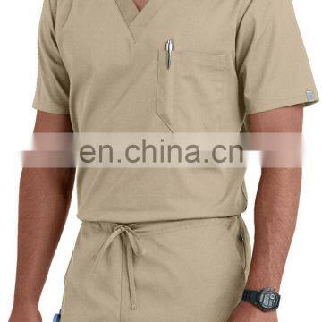 High Quality Solid Colored Men Medical Scrubs uniform for Hospital Wearing