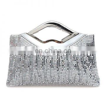 Graceful Ruffled and Sequined Design Women's Evening Bag