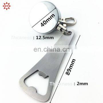 Cheap easy pull key buckle with bottle opener for promotions