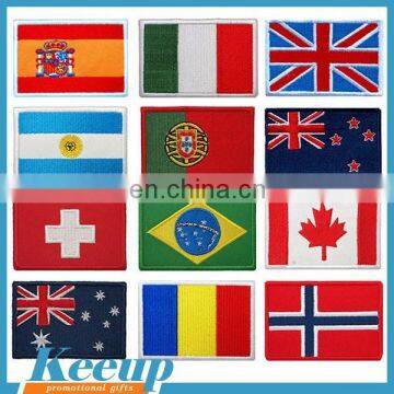 Custom world wide flag Embroidered badge for your promotional