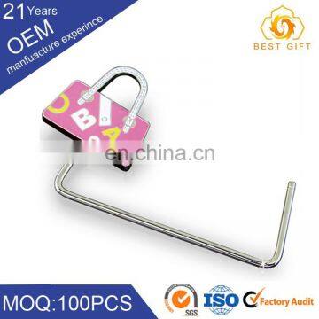 Women Portable Metal Elegant Purse Hanger / Bag Honger With Logo photo-6