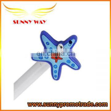 hot selling cute starfish soft pvc pen caps