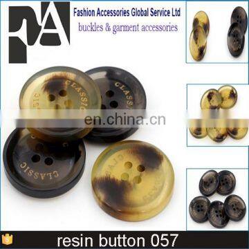 34mm 4 hole resin black buttons for garments