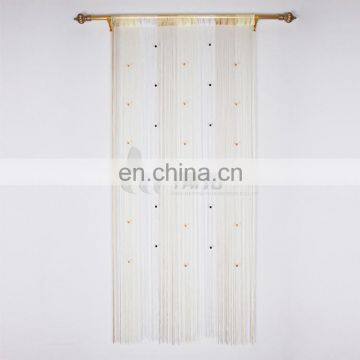 Beaded gold metal living room string curtain fabric