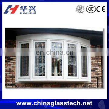 pvc aluminum frame tempered glass curved glass windows