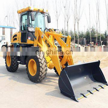 1.5 Ton Construction Equipment Agriculture Huydraulic Steering Wheel Loader With Container