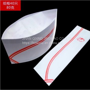 Factory sell disposable chaf hat paper made chaf hat