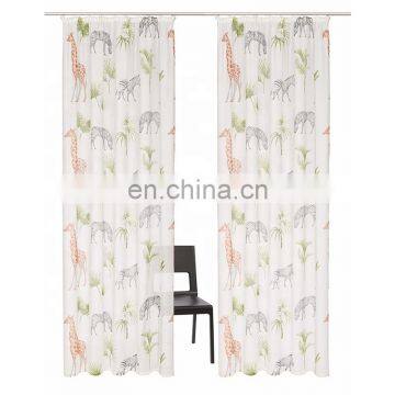 i@home Home decor 3D animal design window curtain for the living room