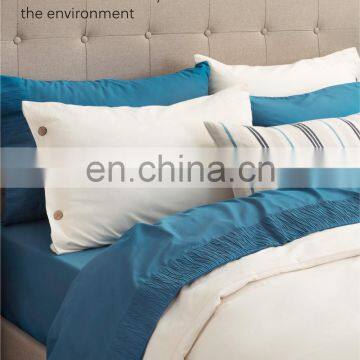 2020 Hot Sale Durable Antique Cream 100% Washed Cotton Duvet Cover Set For Hom Hotel Travel photo-6