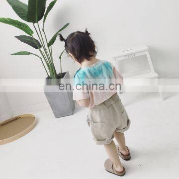 Girl Fashion Summer Cotton Tie Dye T-shirt From China photo-4
