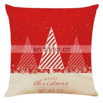 Marry Christmas Pattern Cushion Cover Happy New Year Pillow for Sofa Bed photo-6