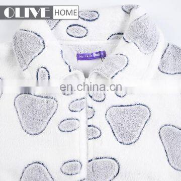 2018 Super Soft Adult Pyjamas Personalized Glue and Back Printing Brushed Coral Fleece Bathrobe photo-4