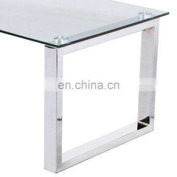 customized size flat polished edge tempered glass table top