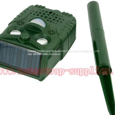 Outdoor Electronic Solar Powered Ultrasonic Sound Animal Bird Repeller With Led Lights photo-3