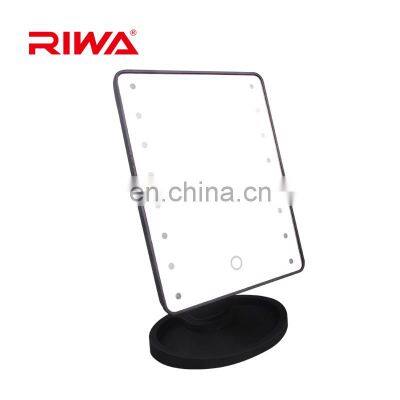 Professional battery operated desktop led make mirror GWF146