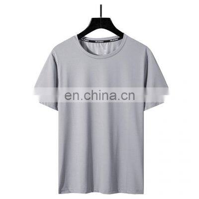 Mens Custom Solid Color Plus Size Casual Quick Dry Dress T Shirt photo-4