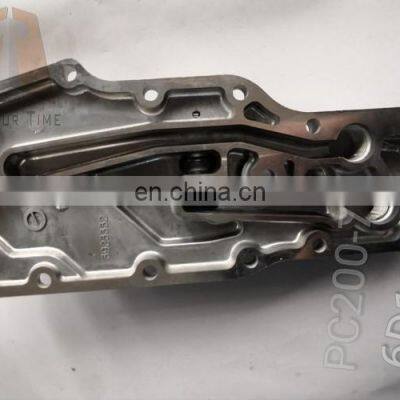 6D102 Excavator PC200-7 oil cooler cover for engine parts 3923332