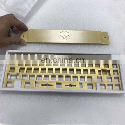 CNC Mechanical keyboard frosted Polycarbonate keyboard case machining prototype Anodize/Sandbasting/PVD/Polish/E-white service