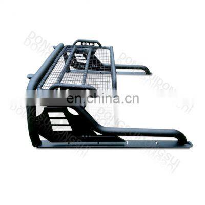 Custom Black Sports Roll Bar 4X4 Pickup Truck Steel Roll Bar with Luggage Basket for toyota hilux vigo