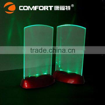 Acrylic led lighted table card holder