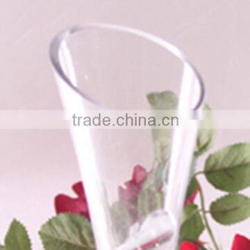 Clear Handmade Mouth Blown Wrapping Dipped Finish Glass Vase photo-2
