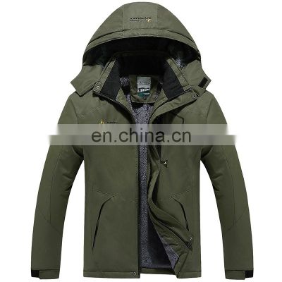 Stock Front Pocket Contrast Color Coat Fleece Hooded Jacket For Men