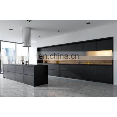 CBMmart Asian Marble Custom Countertop Black Lacquer Kitchen Cabinet