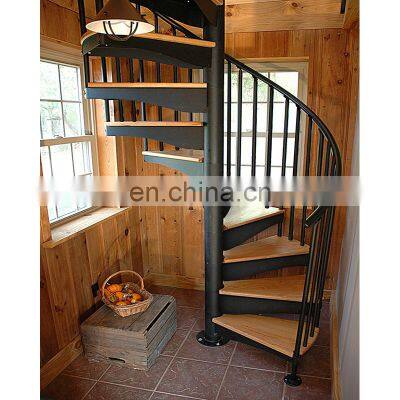 CBMMART cheap indoor steel wood spiral staircase prices