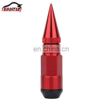 Car Aluminum Bullet + Steel Lug Nut, Racing Spike Wheel Nut