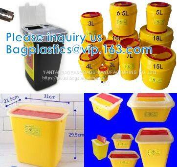 BIOHAZARD WASTE CONTAINERS, PLASTIC STORAGE BOX, MEDICAL TOOL BOX, SHARP CONTAINER, SAFETY BOX, Disposable Hospital Bioh photo-3