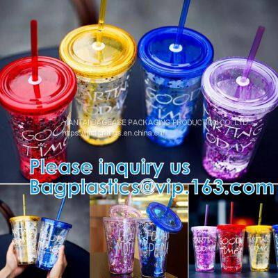 PLA Plastic Cup PET Plastic Cup PP Plastic Cup PS Top Snack Cup Straw,Food Takeout Plastic Box Salad Plastic Bowl Pulp f photo-5