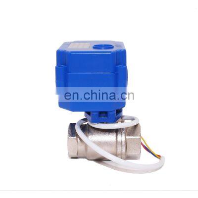 CWX-15N/Q Copper nickel plated 2 way electric ball valve