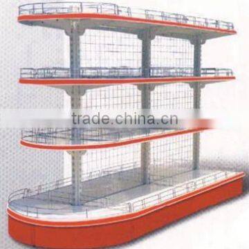 double sided shelf gondola shelf with glass panel