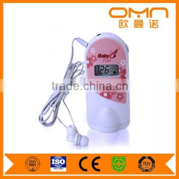 cheapest portable ultrasound machine Fetal doppler Baby fun 2.5mhz Pink Prenatal monitor with earphone for sale