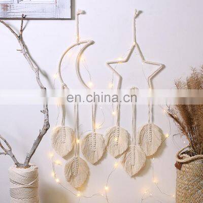 Artilady Macrame Wall Hanging Woven Nursery Decor Nordic Kids Room Decor Dream Catcher Home Decor Wall