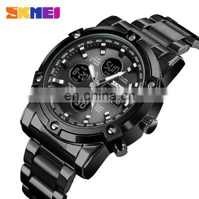 1389 skmei watches factory custom logo your band watch manufacturer stainless steel waterproof quartz wristwatch for men