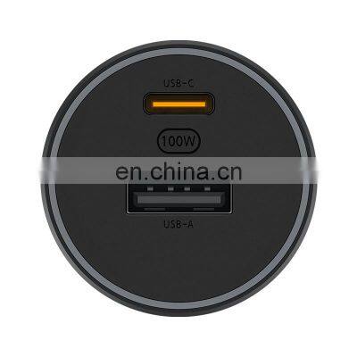 Original Xiaomi Car Charger 100W 5V 3A Dual USB Quick Charge QC Charger Adapter for Xiaomi