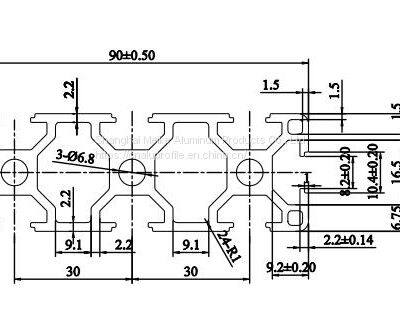 MK-8-3090 Industrial Assembly Aluminium Extrusion 3090 T Slot Profiles Electrophoresis for Workbench Factory Price photo-2