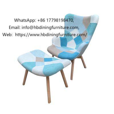 Living room spliced fabric sofa chair