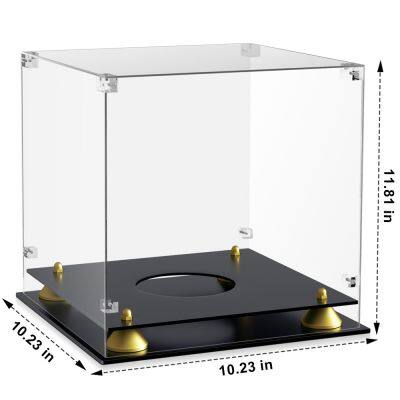 Full Size Clear Acrylic Basketball Display Case Double Tier Basketball Display Stand for Autographed Basketball Display