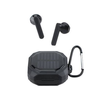 Touch Control True Earbuds With Solar Power Charge Case Tws Wireless Earphones photo-4