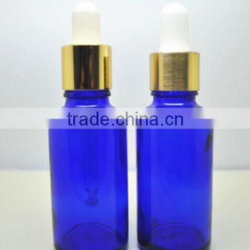 50ml colbat blue glass bottle with metal dropper ,essential oil glass dropper bottle