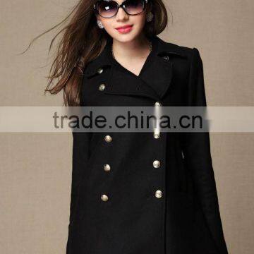 2013 winter new fashion lady double-breasted coat