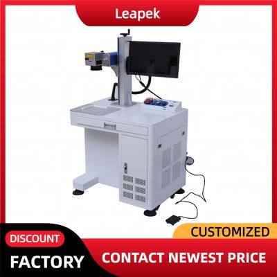 Neues Modell JPT Raycus Max 20w 30w 100w 2.5d 3d Faserlasermarkierungsmaschine mit Dreheinrichtung für Schmuck aus Metall