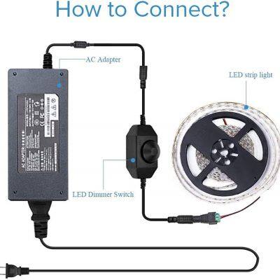 144W Max Load Dimmer Switch Knob Led DC12-24V Single Color Lighting Strip Cob SMD Rotary Controller photo-4